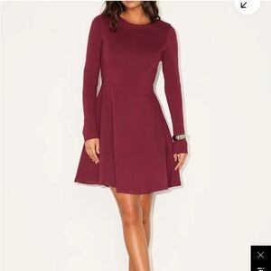 NWT Burgundy Long Sleeve Dress